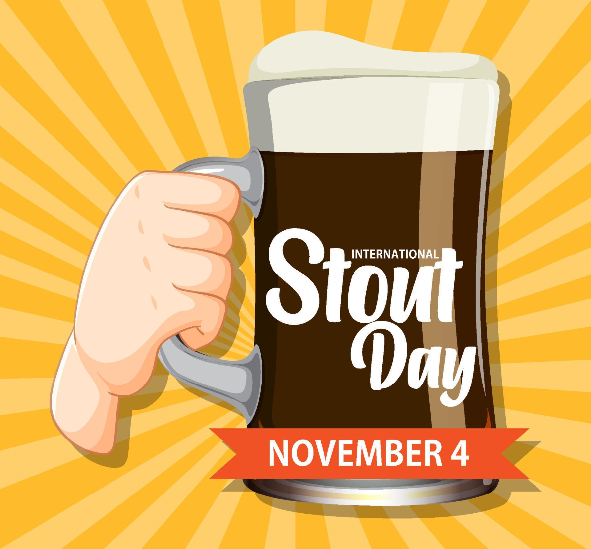 International Stout Day Poster Design 12822555 Vector Art at Vecteezy