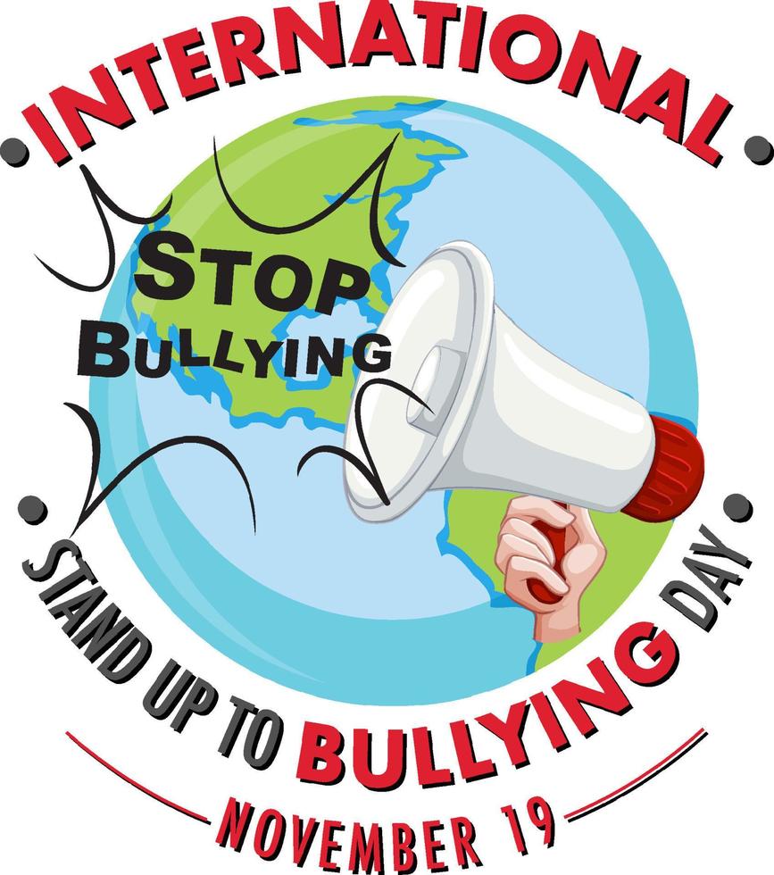 International stand up to bullying day poster design 12822556 Vector