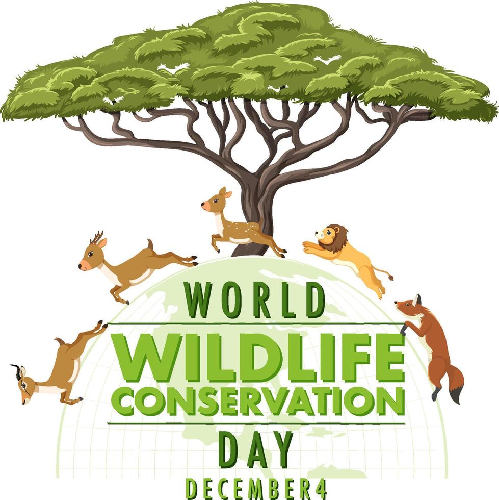 World Wildlife Conservation Day Poster Template vector