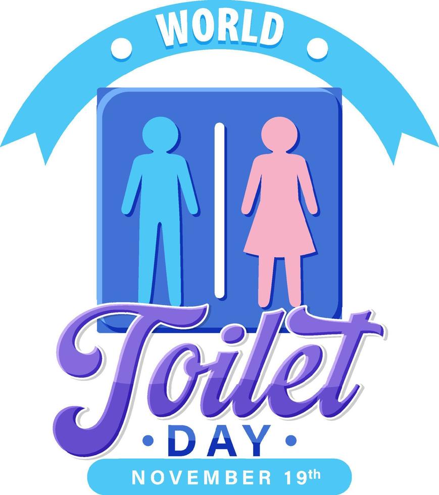World toilet day text design 12822570 Vector Art at Vecteezy