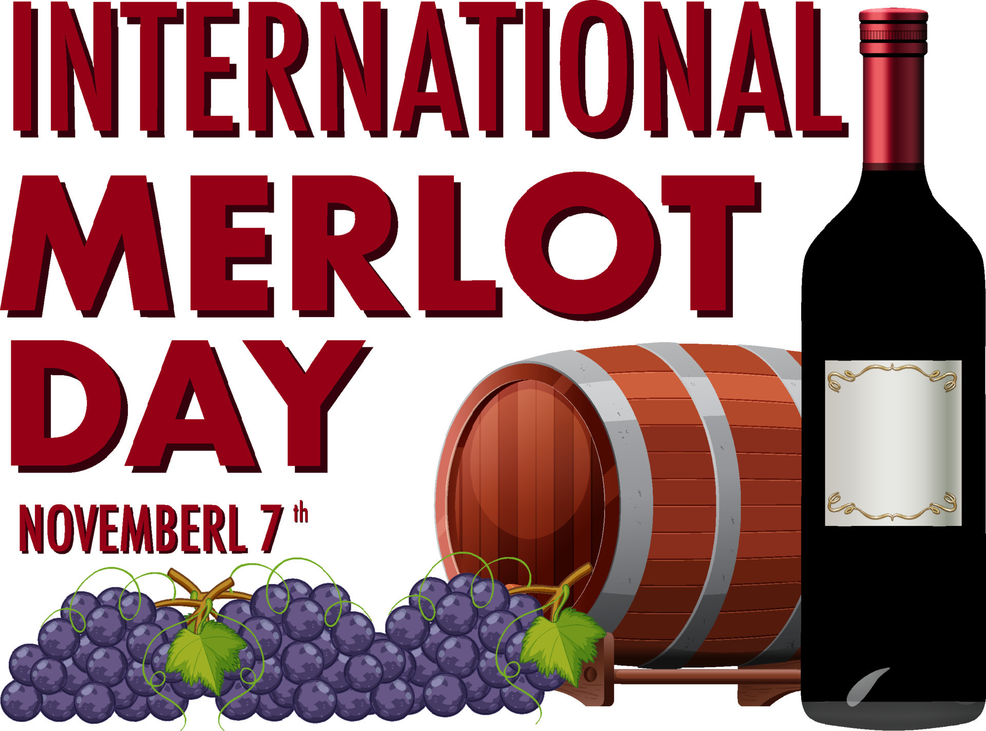 International Merlot Day Banner Design 12822576 Vector Art at Vecteezy