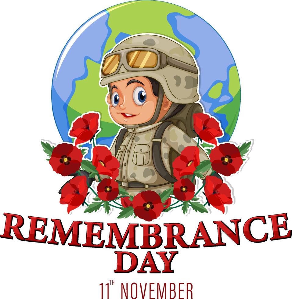 Remembrance Day Logo Design vector