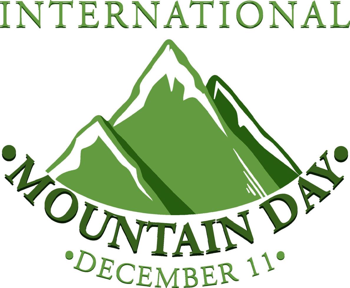 International Mountain Day Poster Template vector