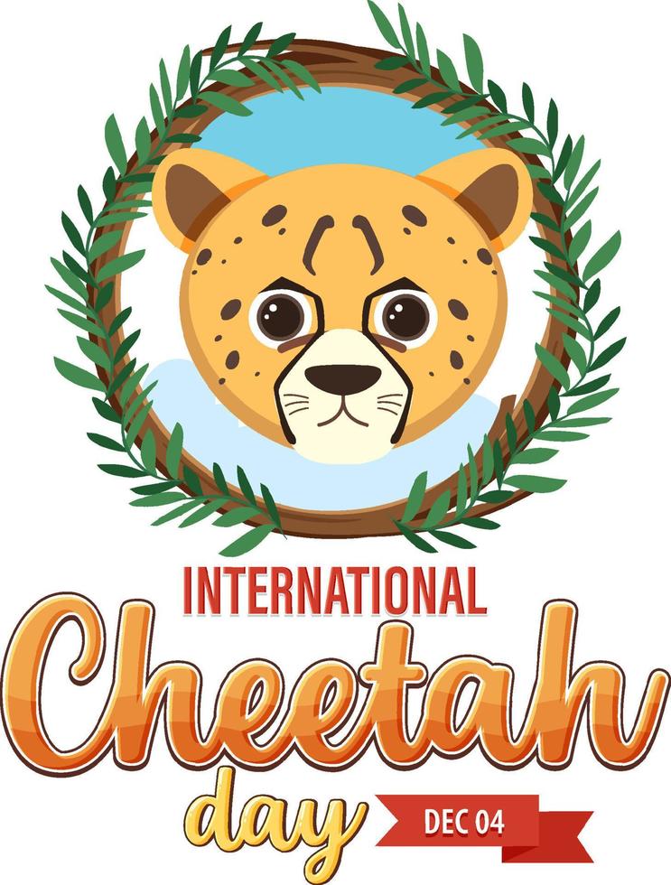 International cheetah day poster or banner design vector