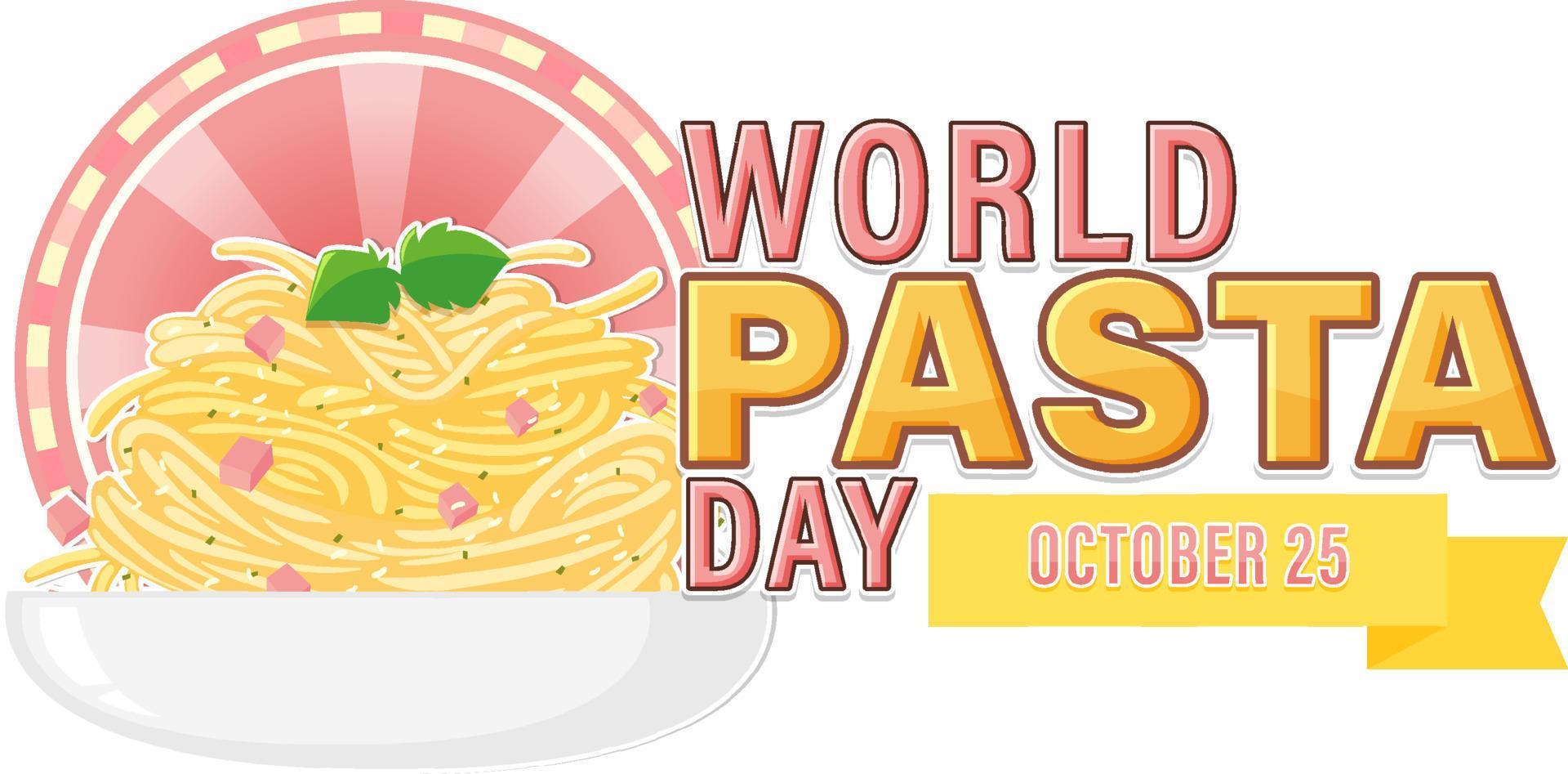 World Pasta Day Banner Design vector