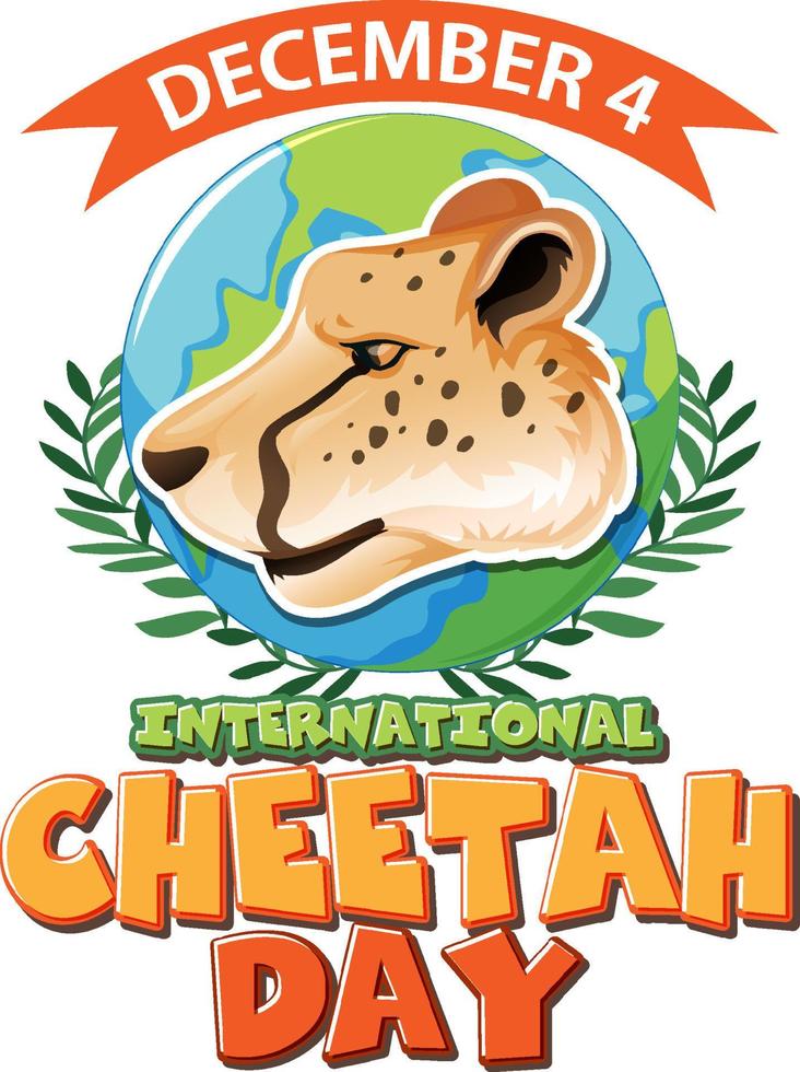 International cheetah day poster or banner design vector