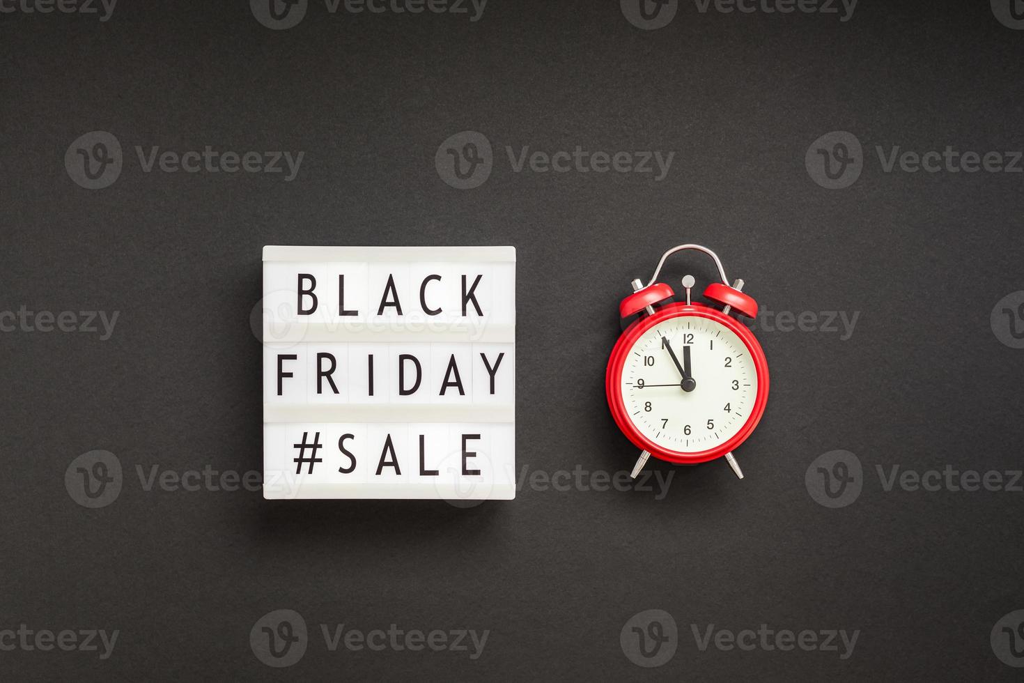 Black friday sale text on white lightbox photo