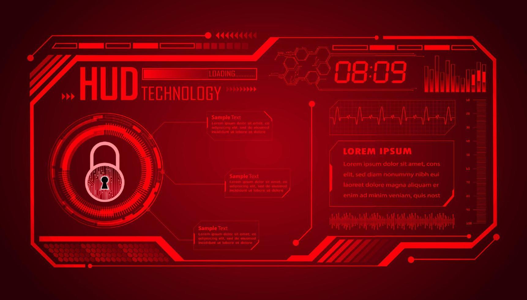 Modern HUD Technology Background vector