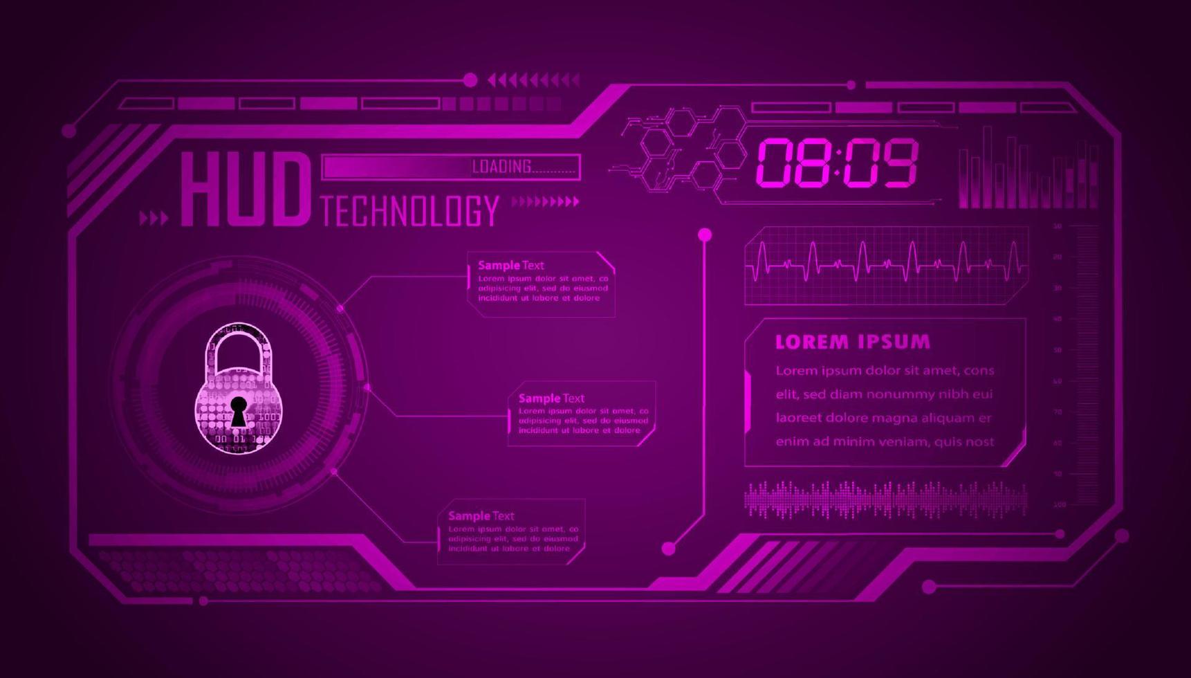 Modern HUD Technology Background vector