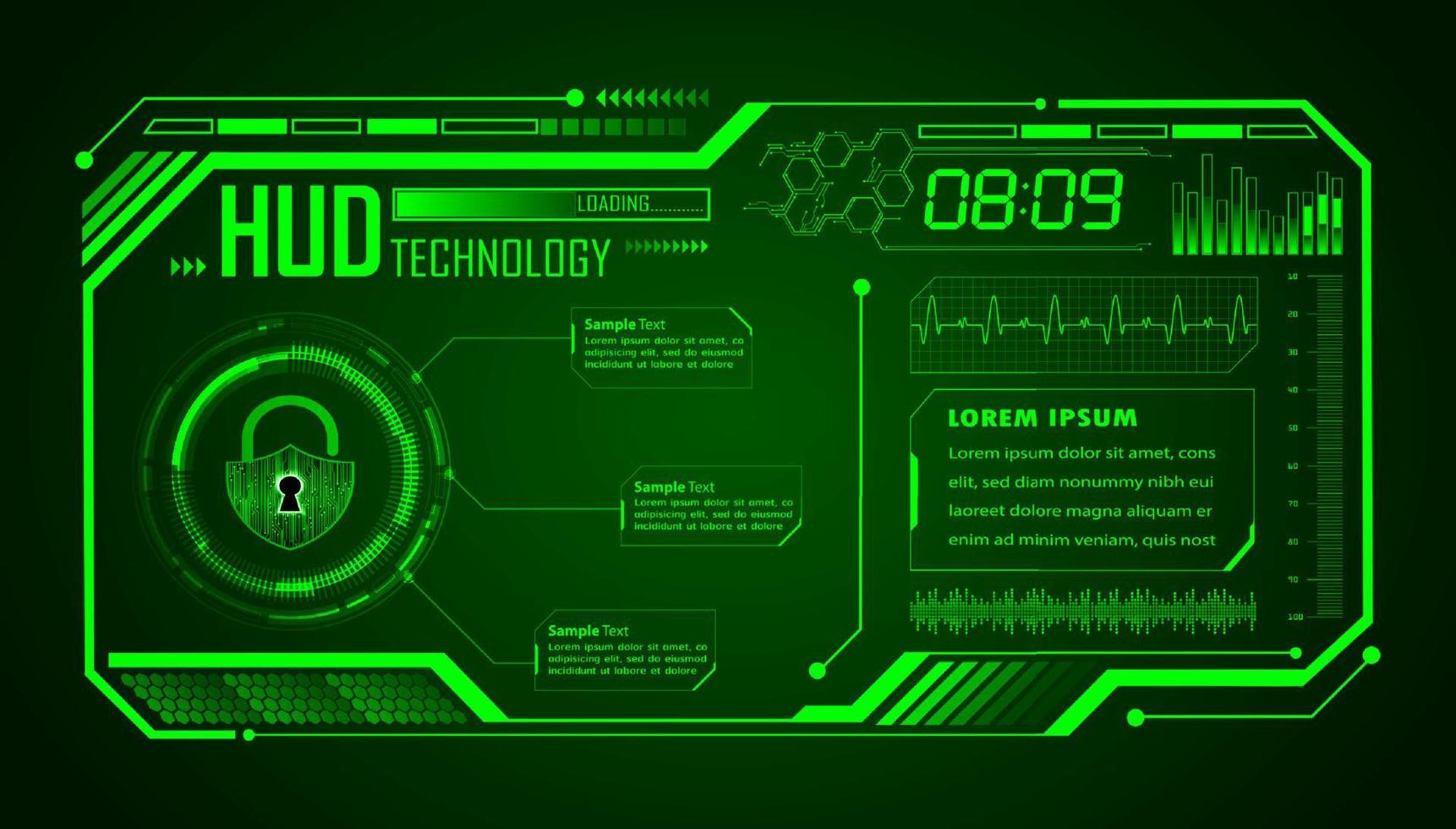 Modern HUD Technology Background vector