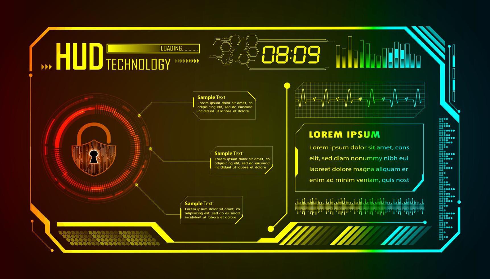 Modern HUD Technology Background vector