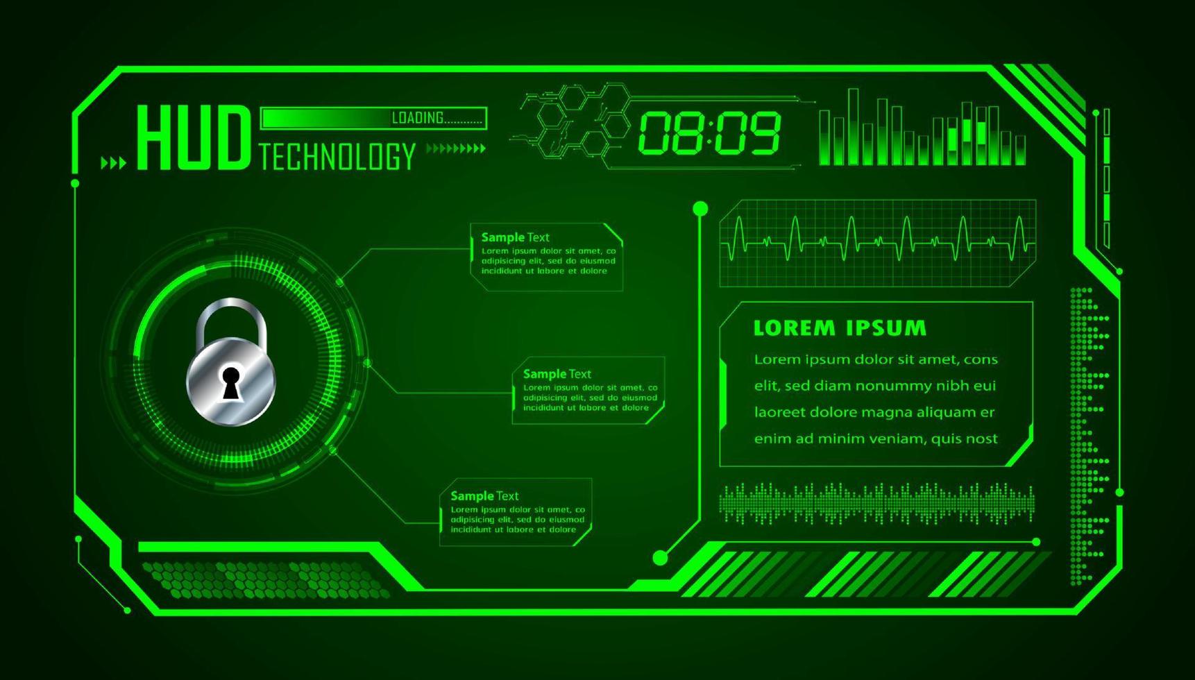 Modern HUD Technology Background vector