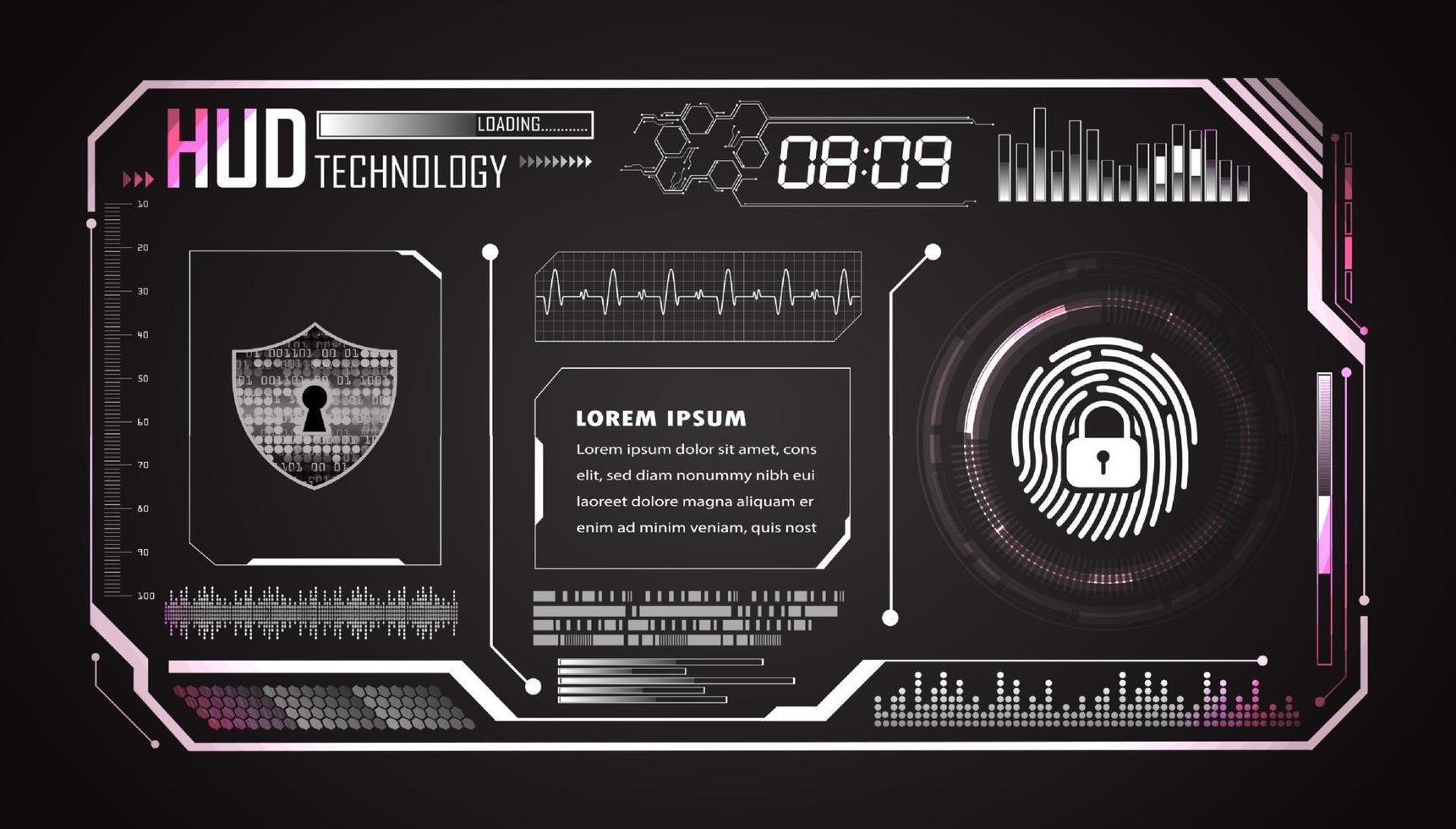 Modern HUD Technology Background vector