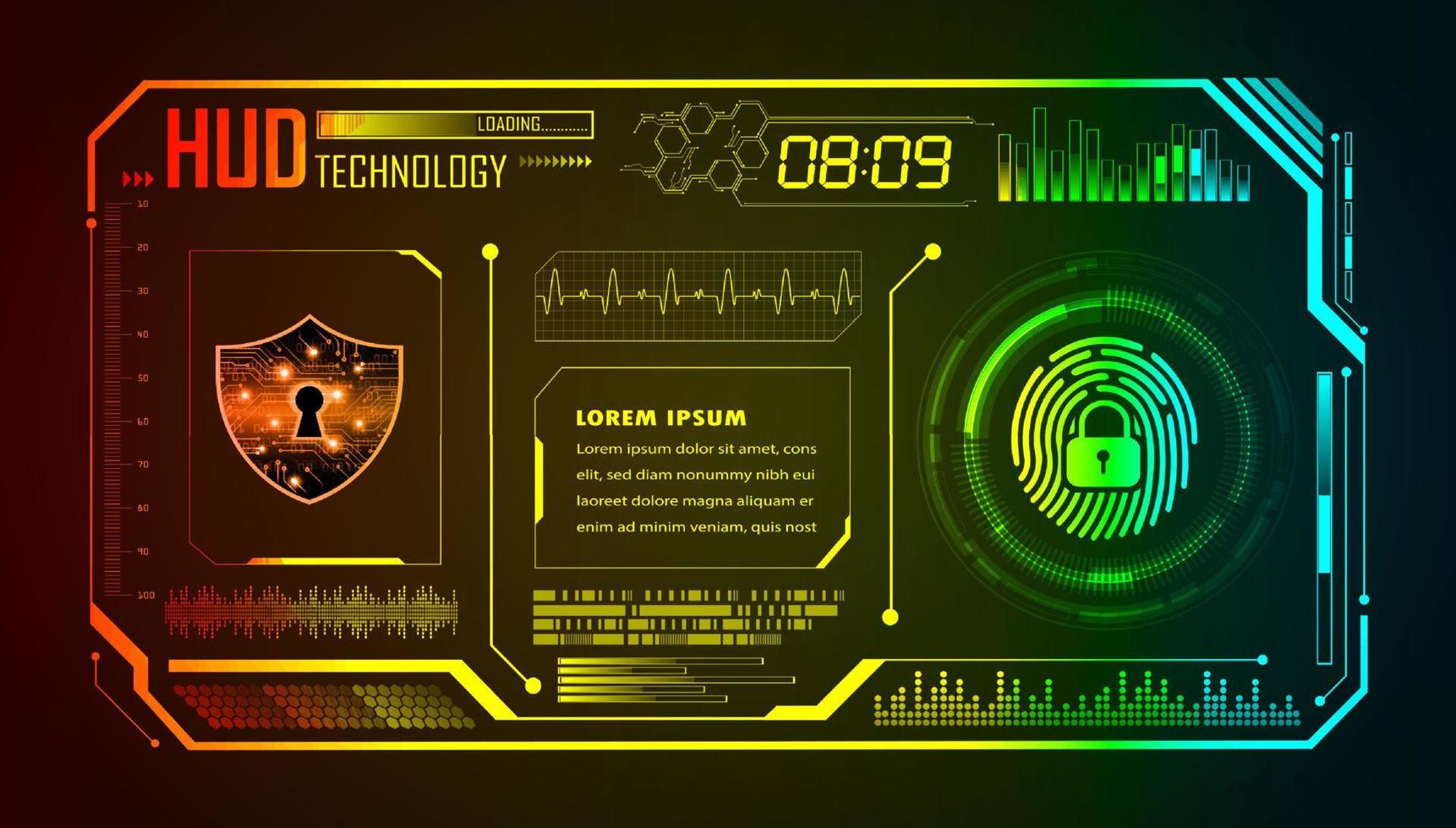 Modern HUD Technology Background vector