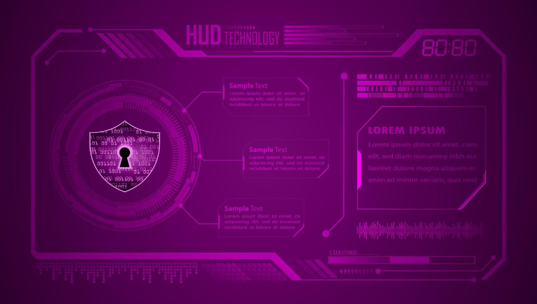 Modern HUD Technology Background vector