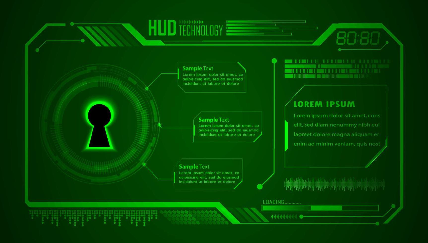 Modern HUD Technology Background vector