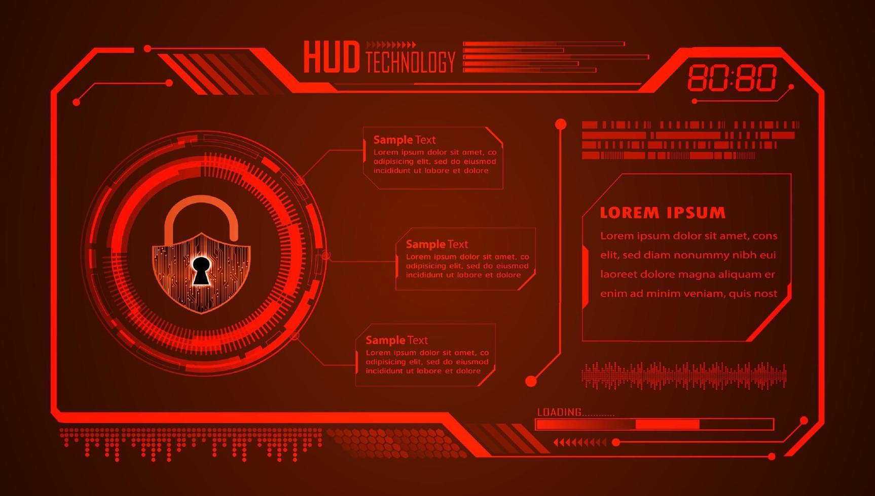 Modern HUD Technology Background vector