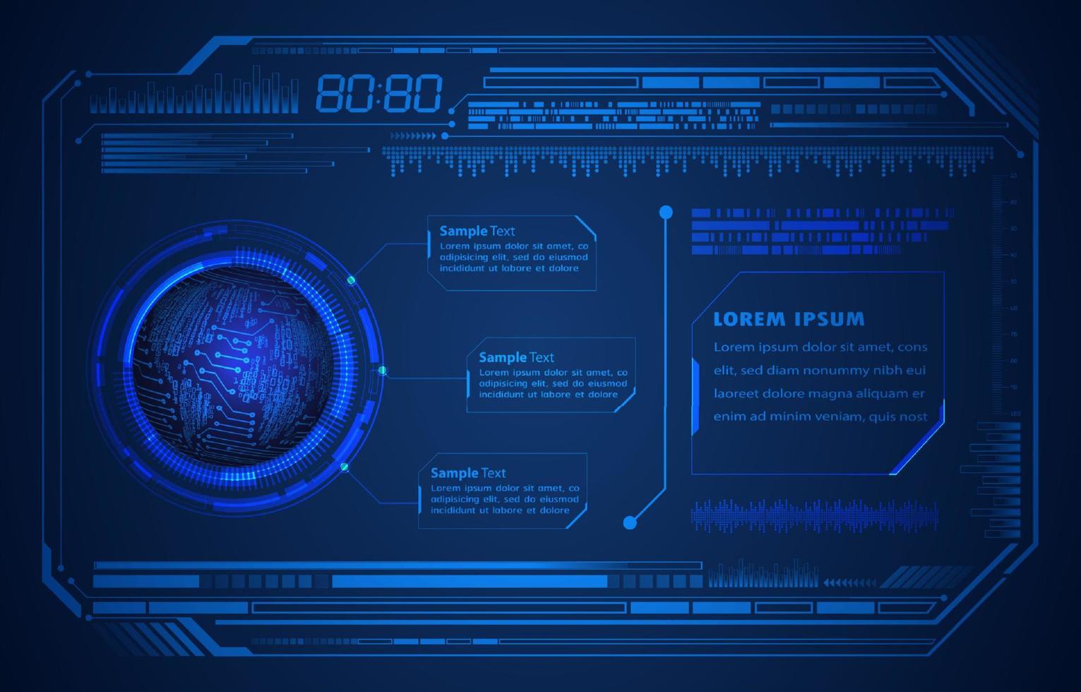 Modern HUD Technology Background vector