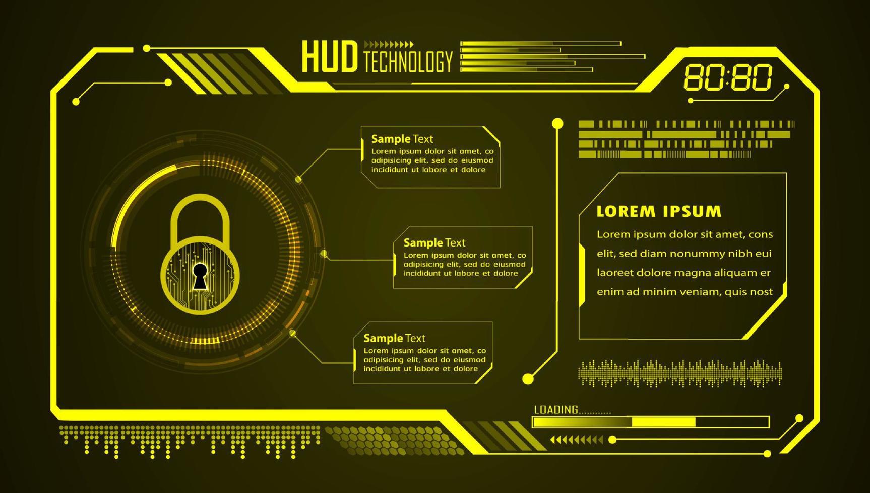 fondo moderno de tecnología hud vector