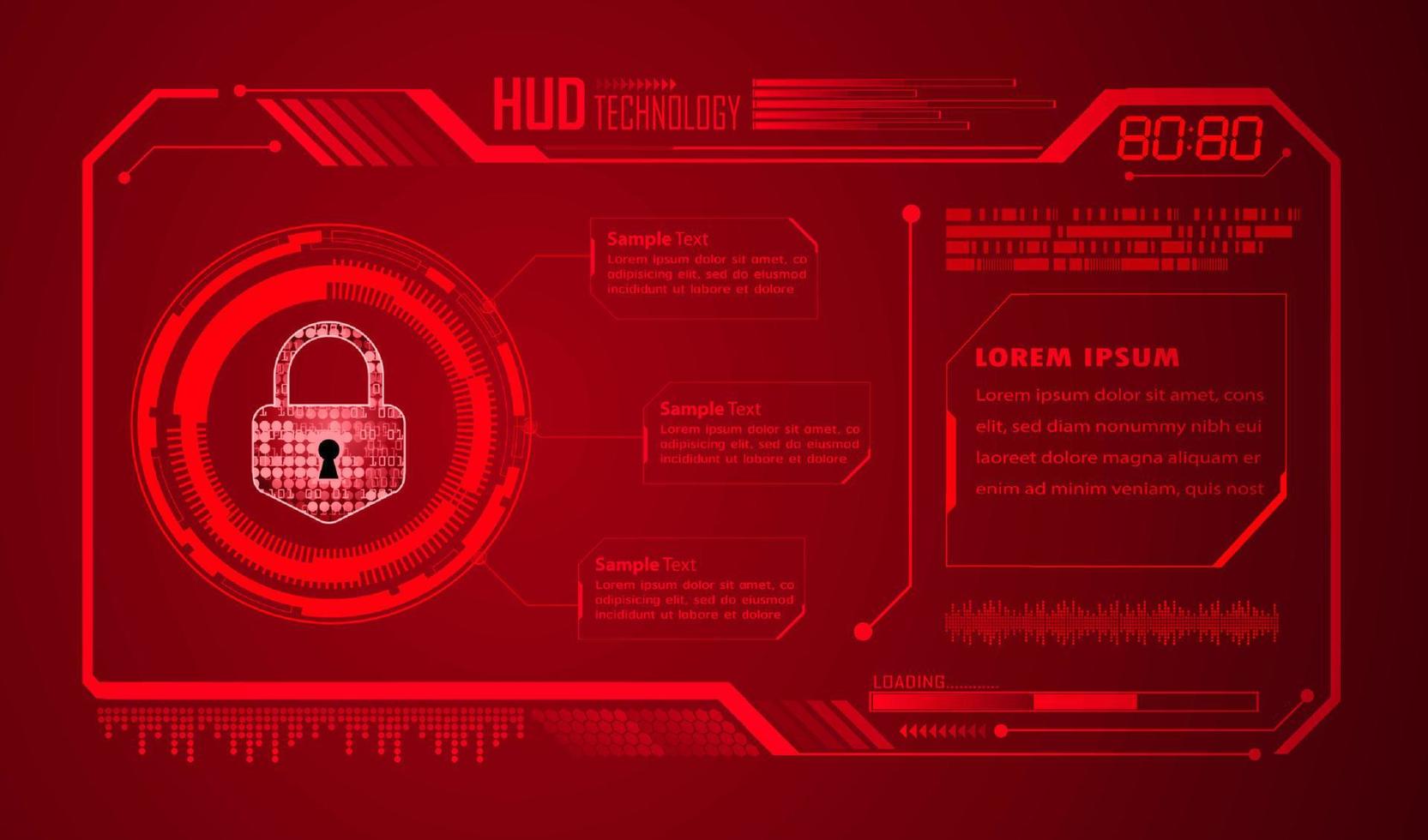 Modern HUD Technology Background vector