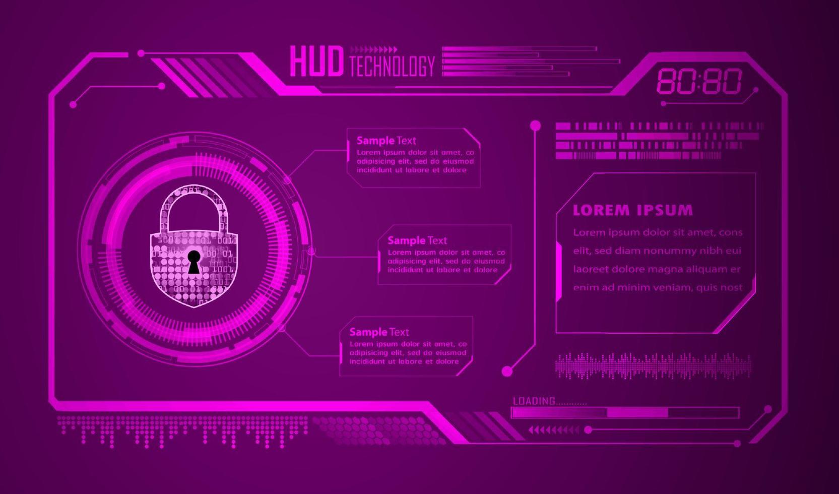 Modern HUD Technology Background vector