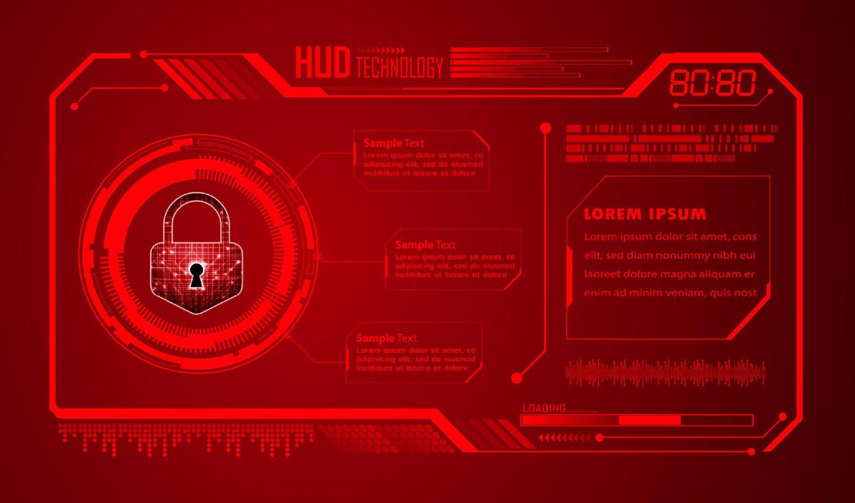 Modern HUD Technology Background vector