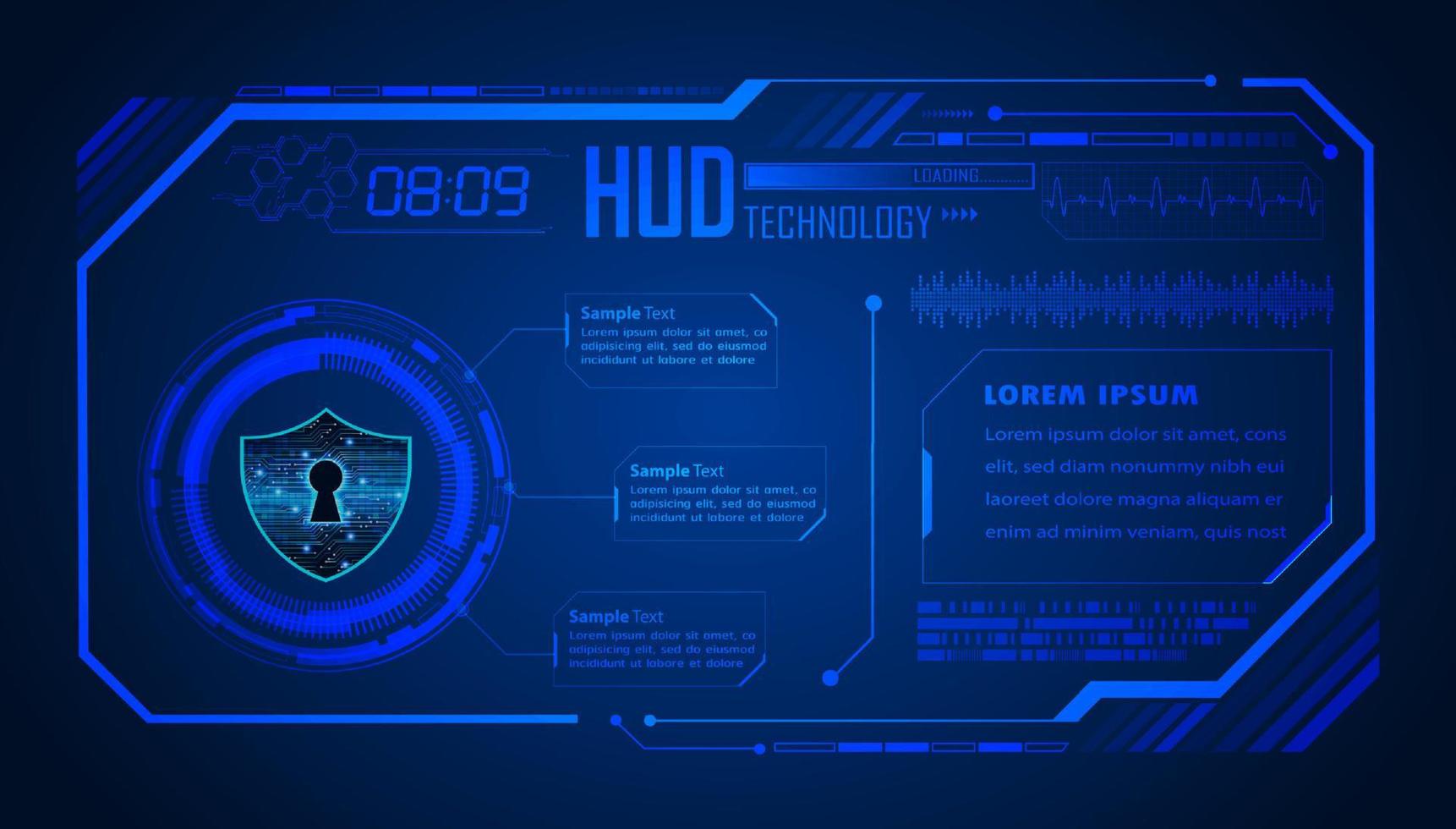 Modern HUD Technology Background vector