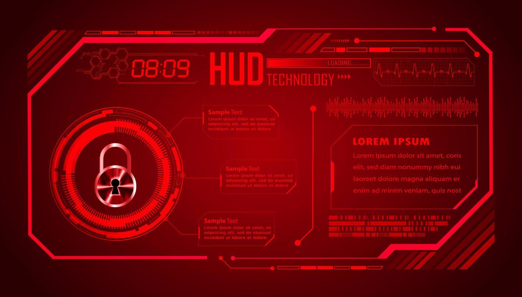 Modern HUD Technology Background vector