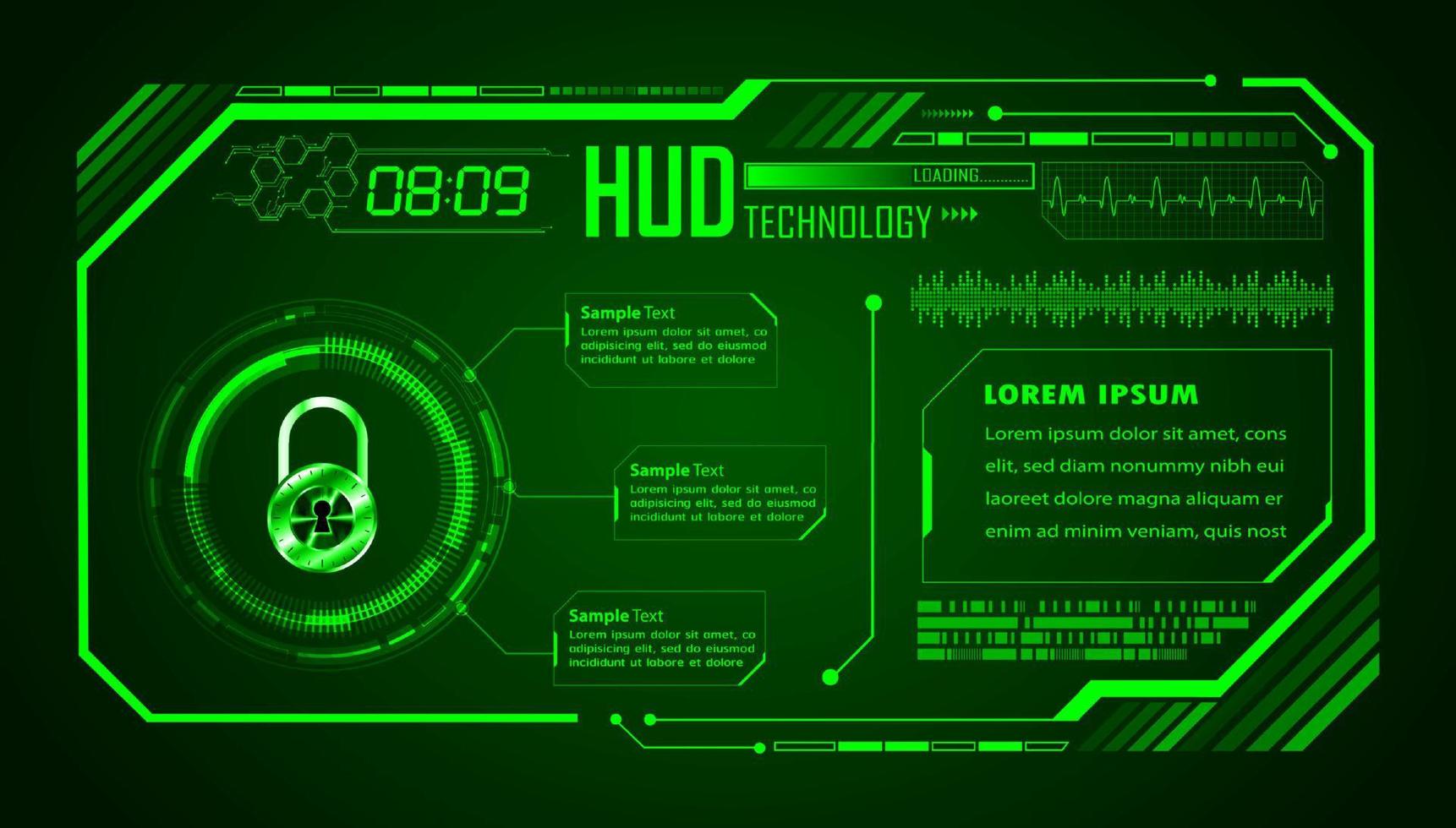 Modern HUD Technology Background vector