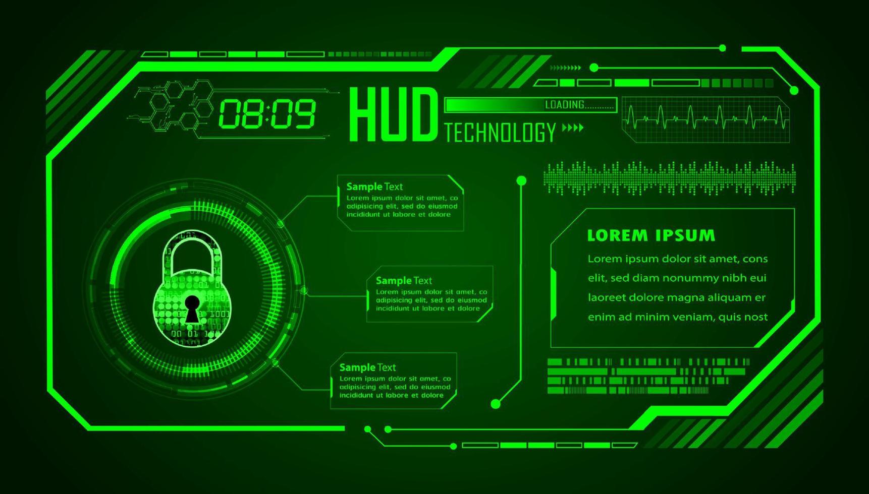 Modern HUD Technology Background vector