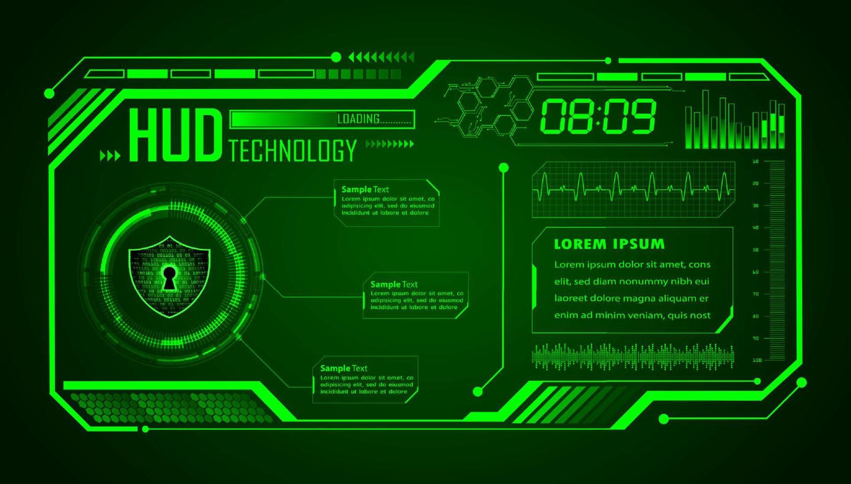 Modern HUD Technology Background vector