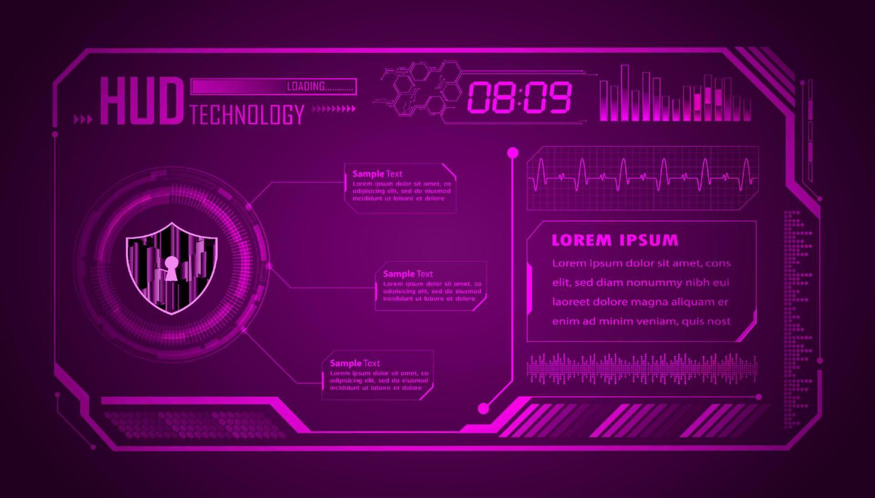 Modern HUD Technology Background vector