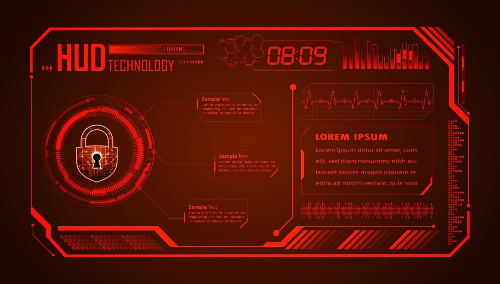 Modern HUD Technology Background vector