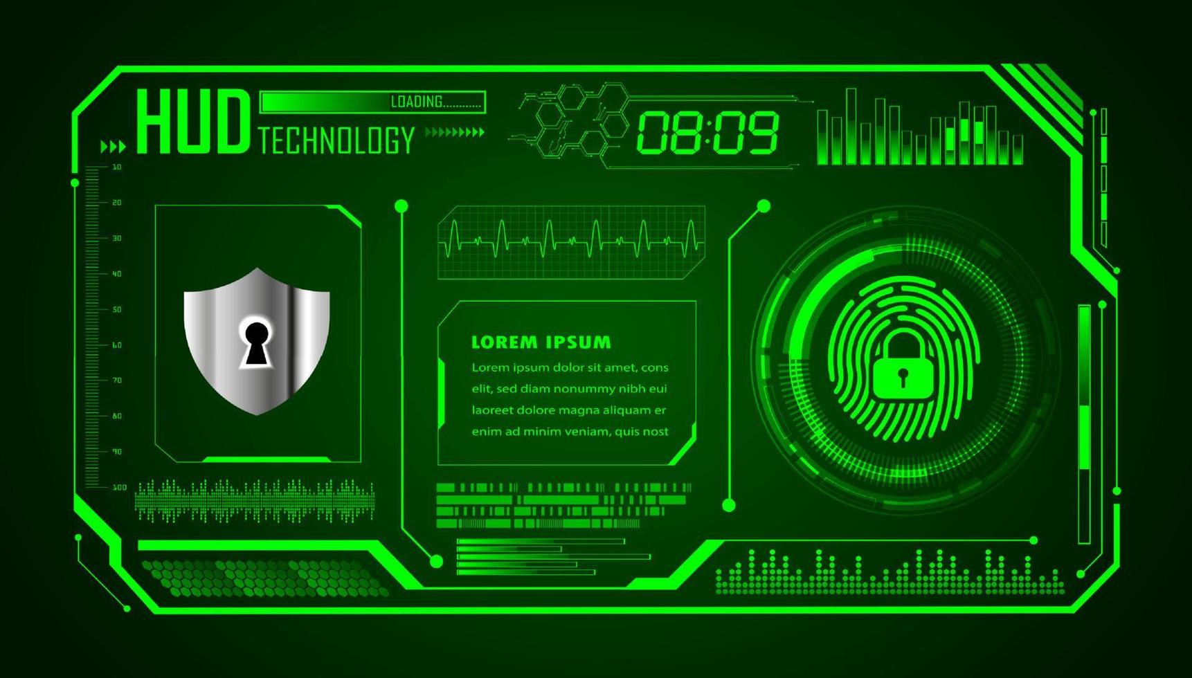 Modern HUD Technology Background vector