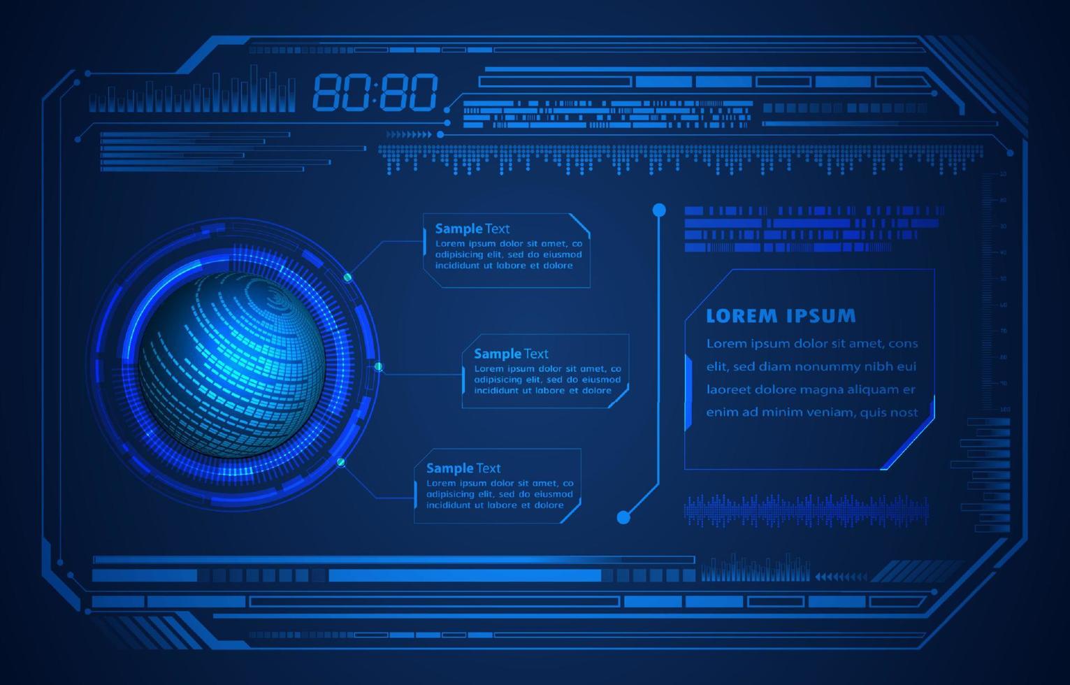 fondo moderno de tecnología hud vector