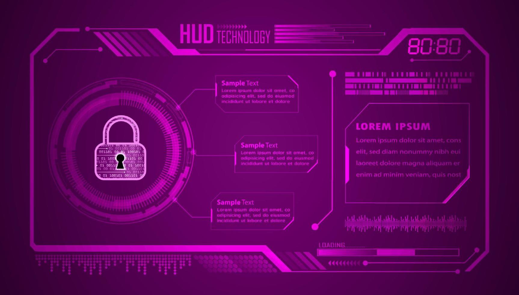 Modern HUD Technology Background vector