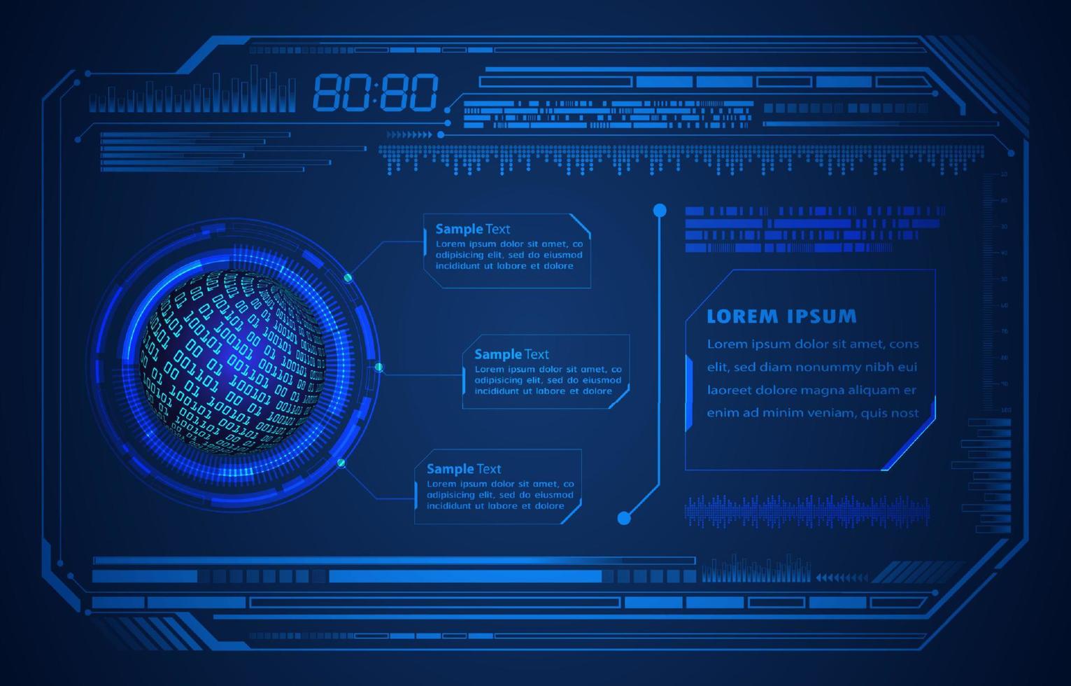 fondo moderno de tecnología hud vector