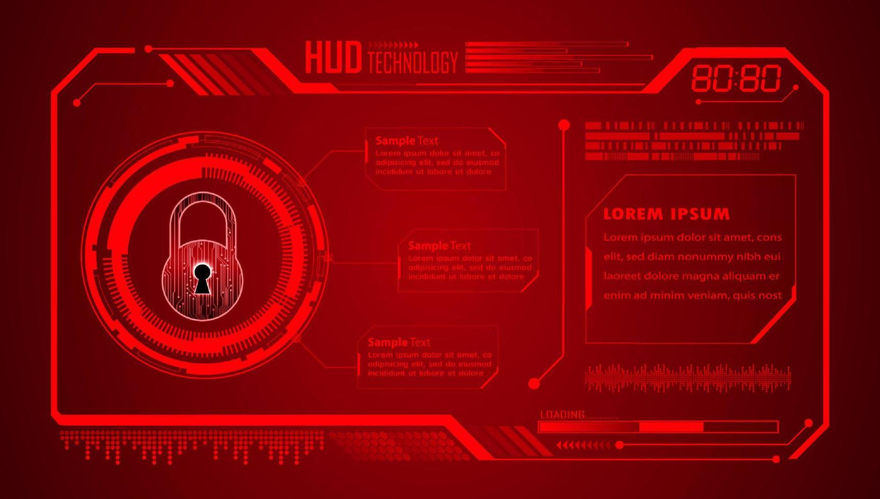 Modern HUD Technology Background vector