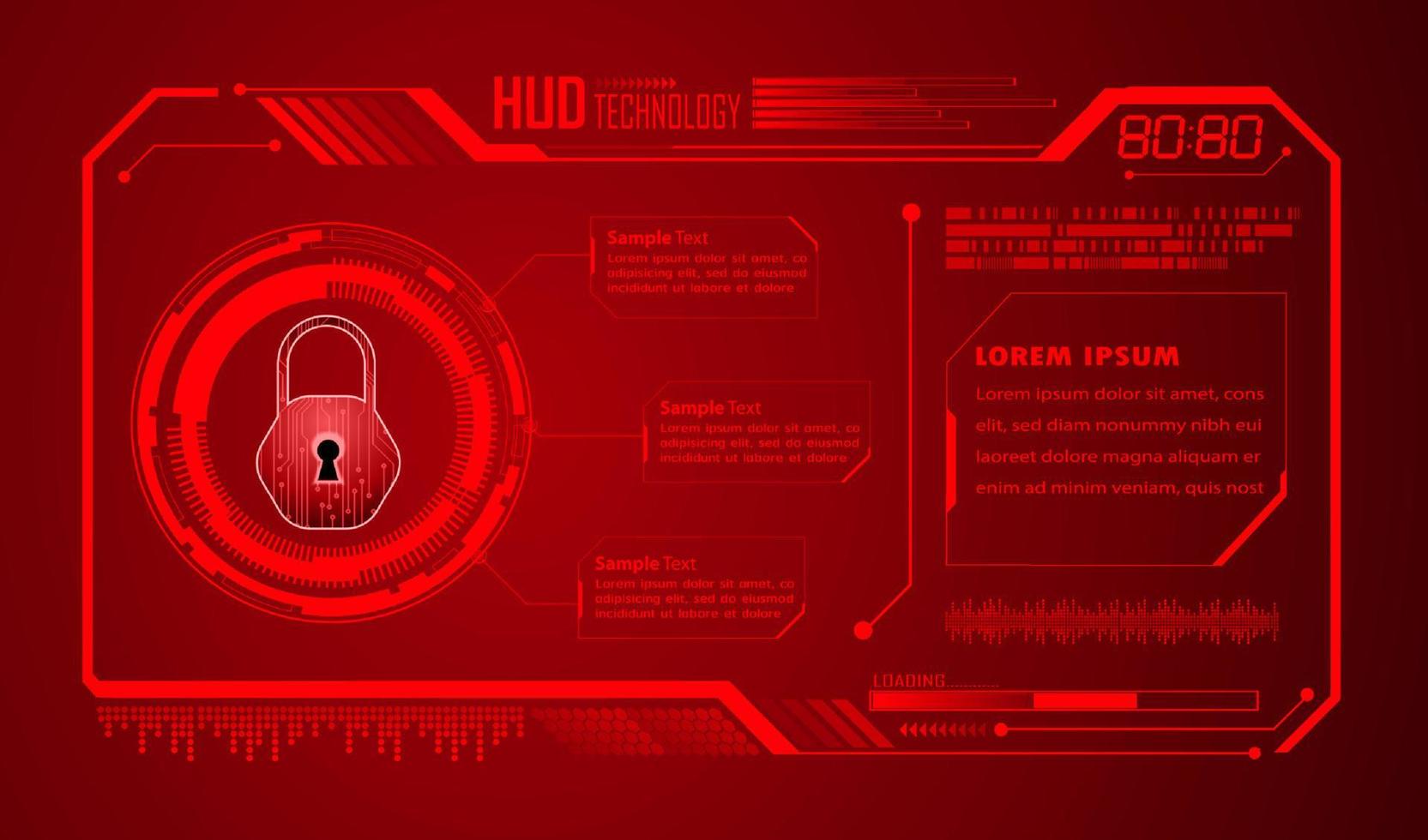 Modern HUD Technology Background vector