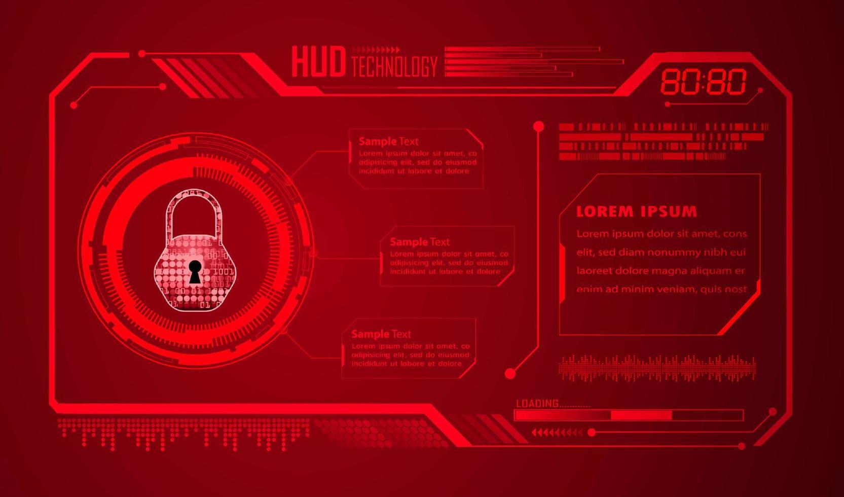 Modern HUD Technology Background vector