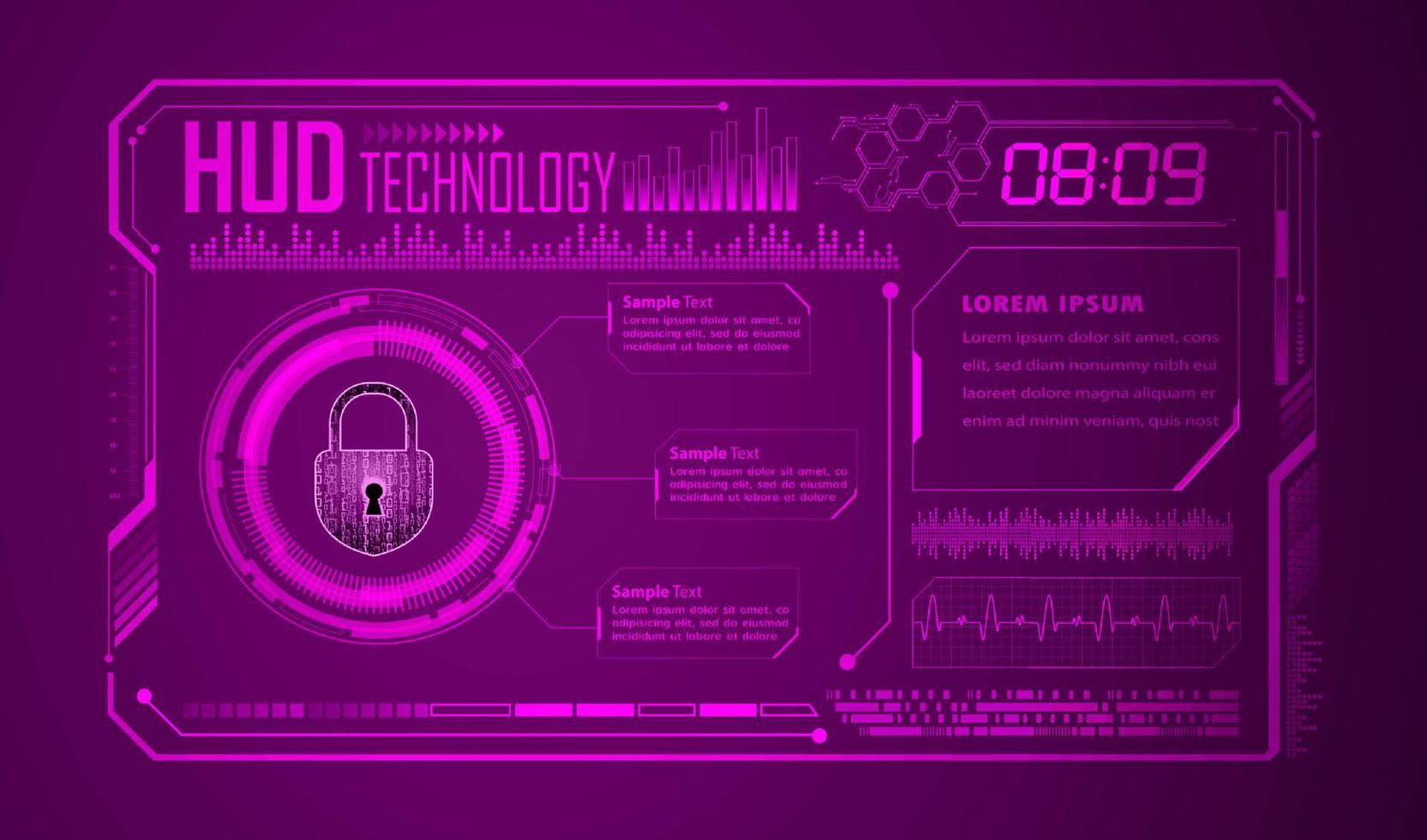 fondo moderno de tecnología hud vector