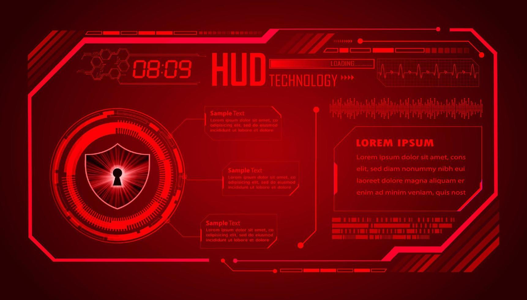 Modern HUD Technology Background vector