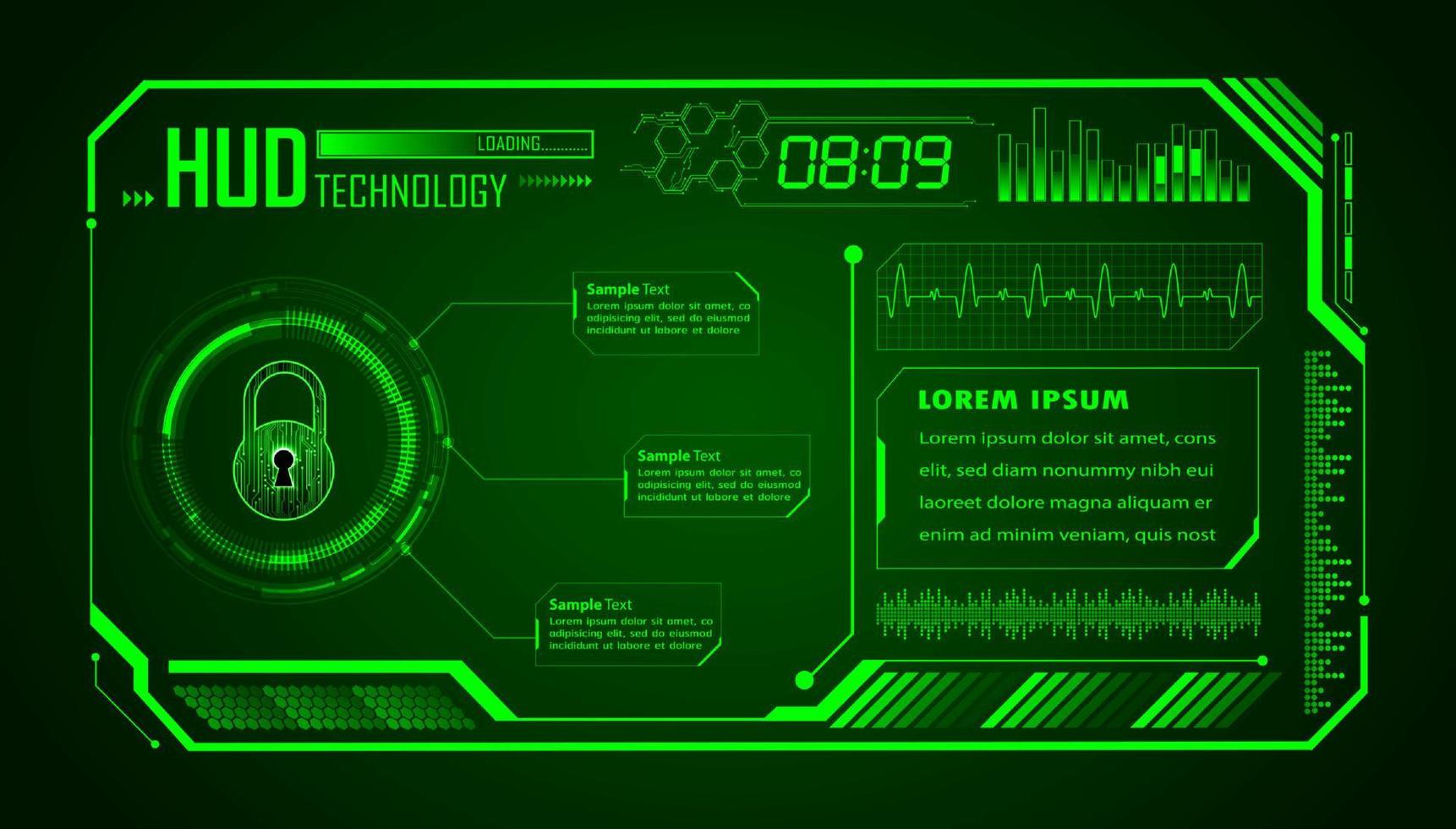 Modern HUD Technology Background vector