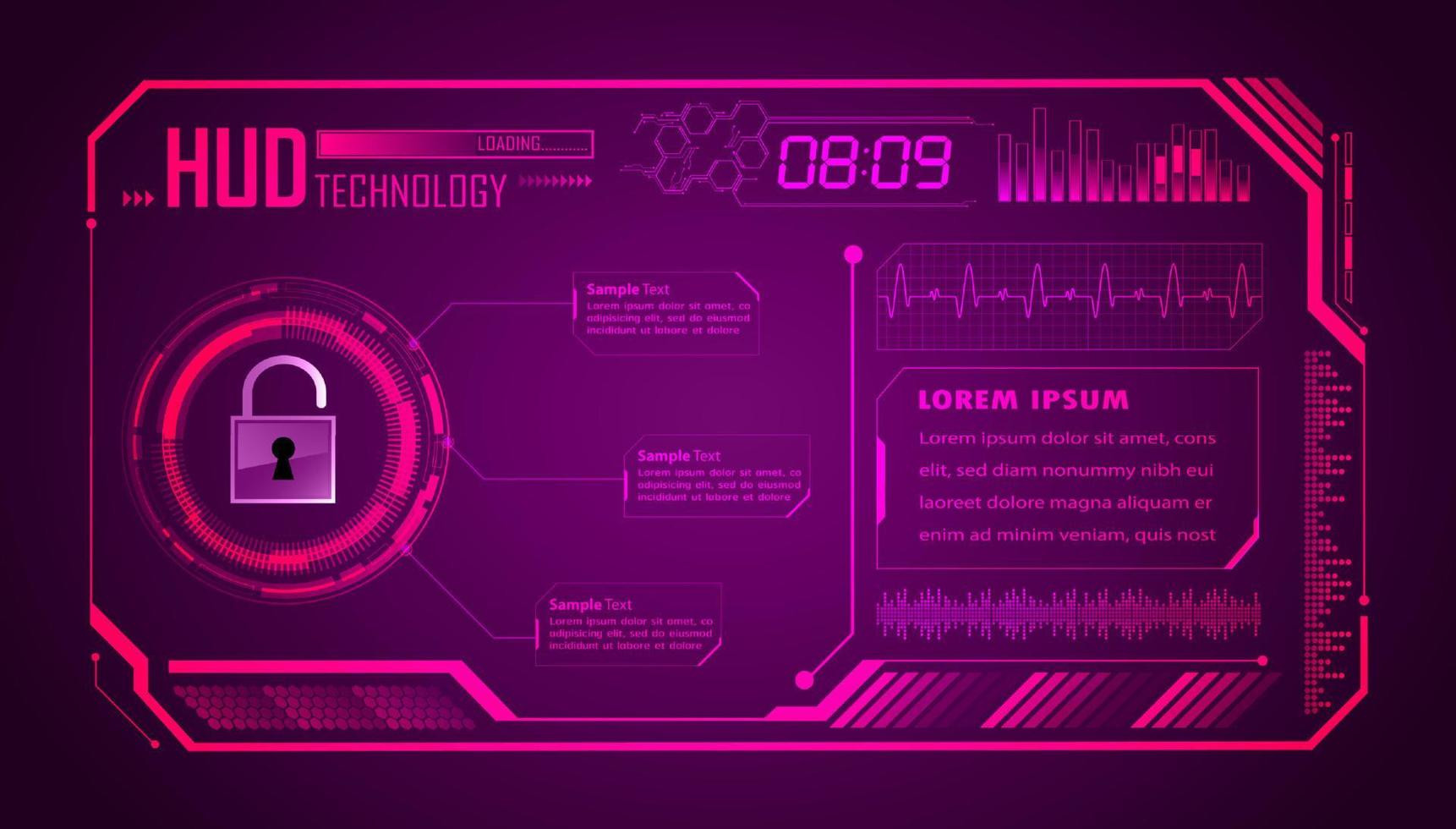 Modern HUD Technology Background vector