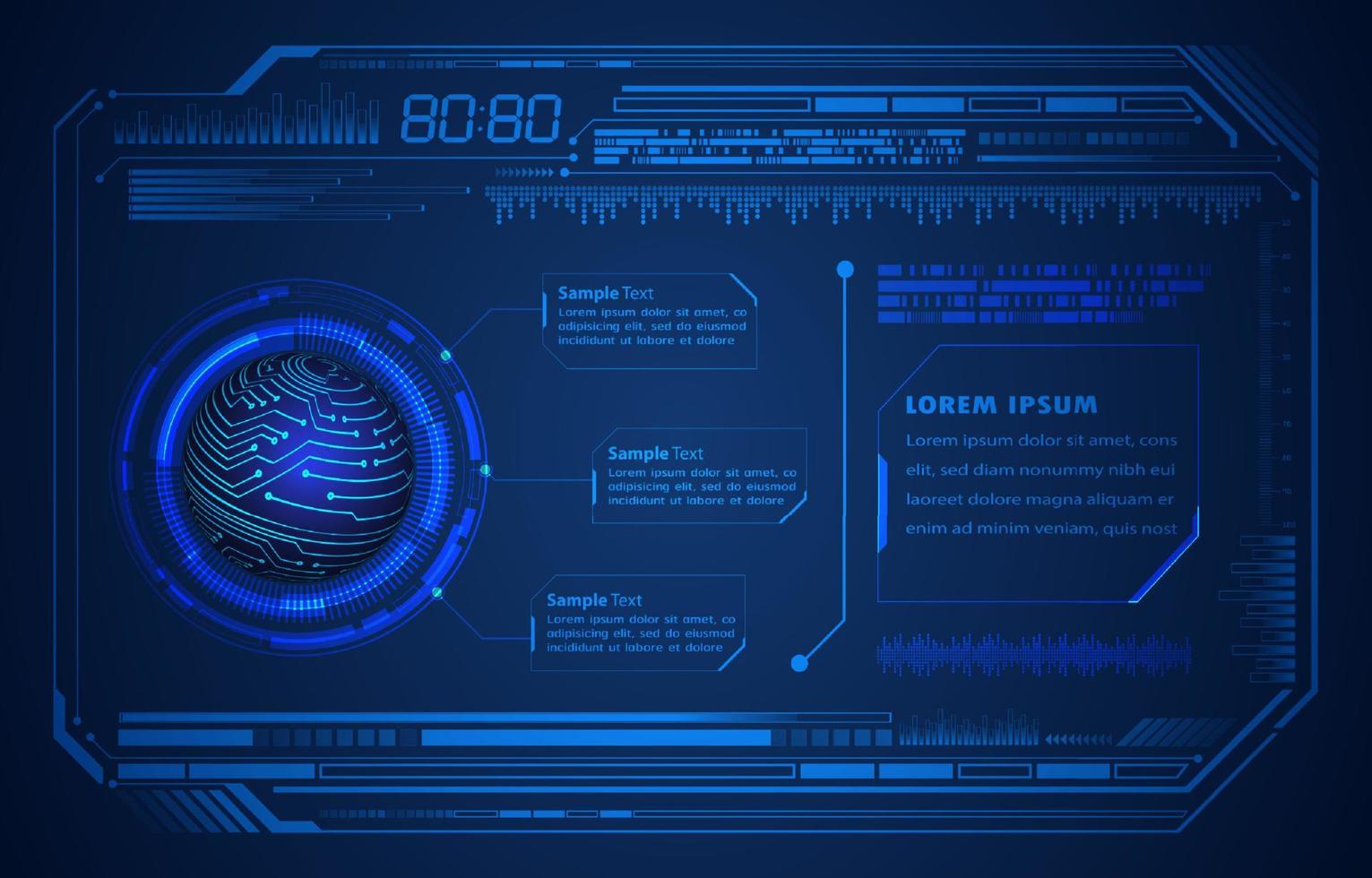 Modern HUD Technology Background vector