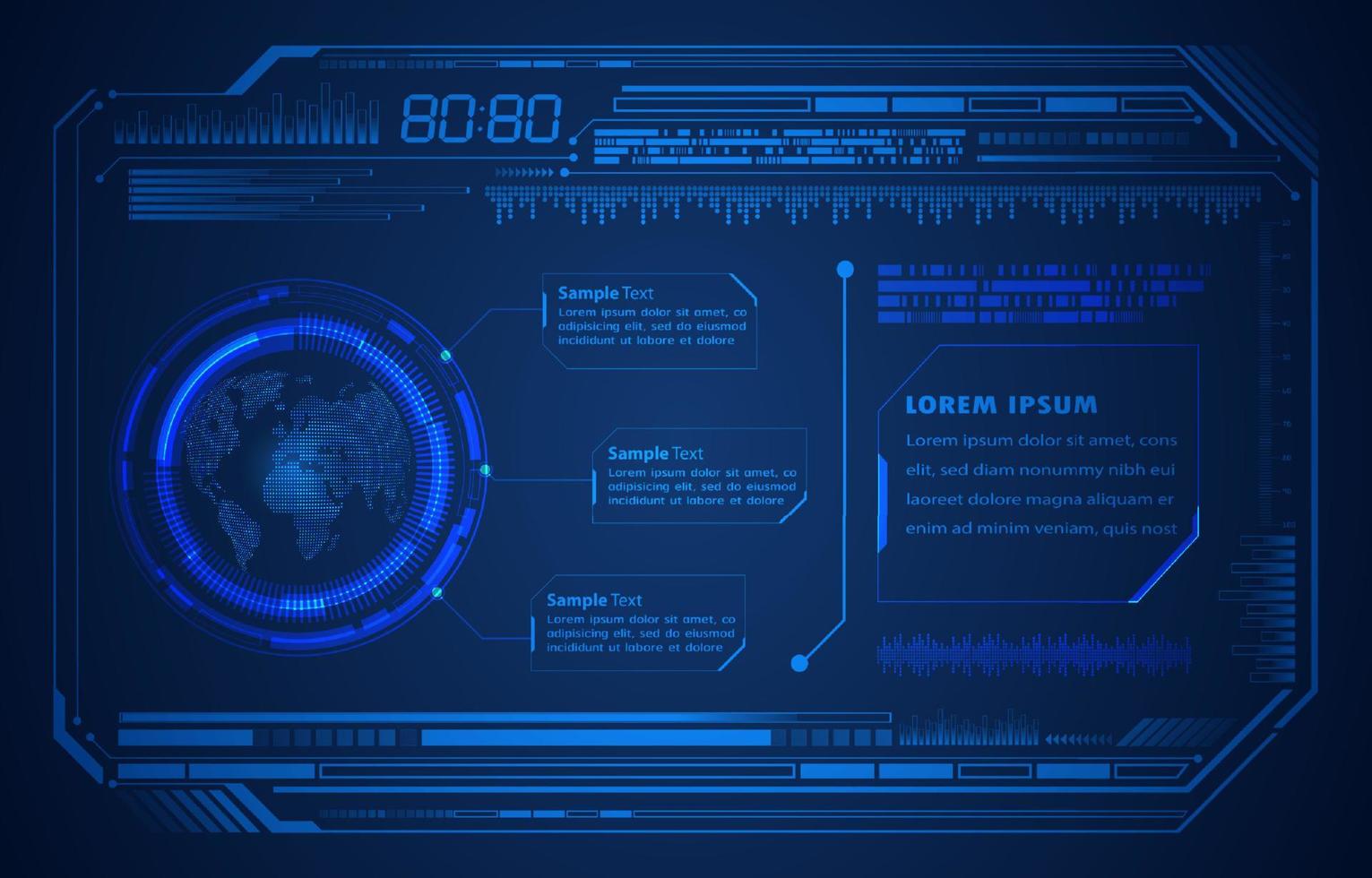 Modern HUD Technology Background vector