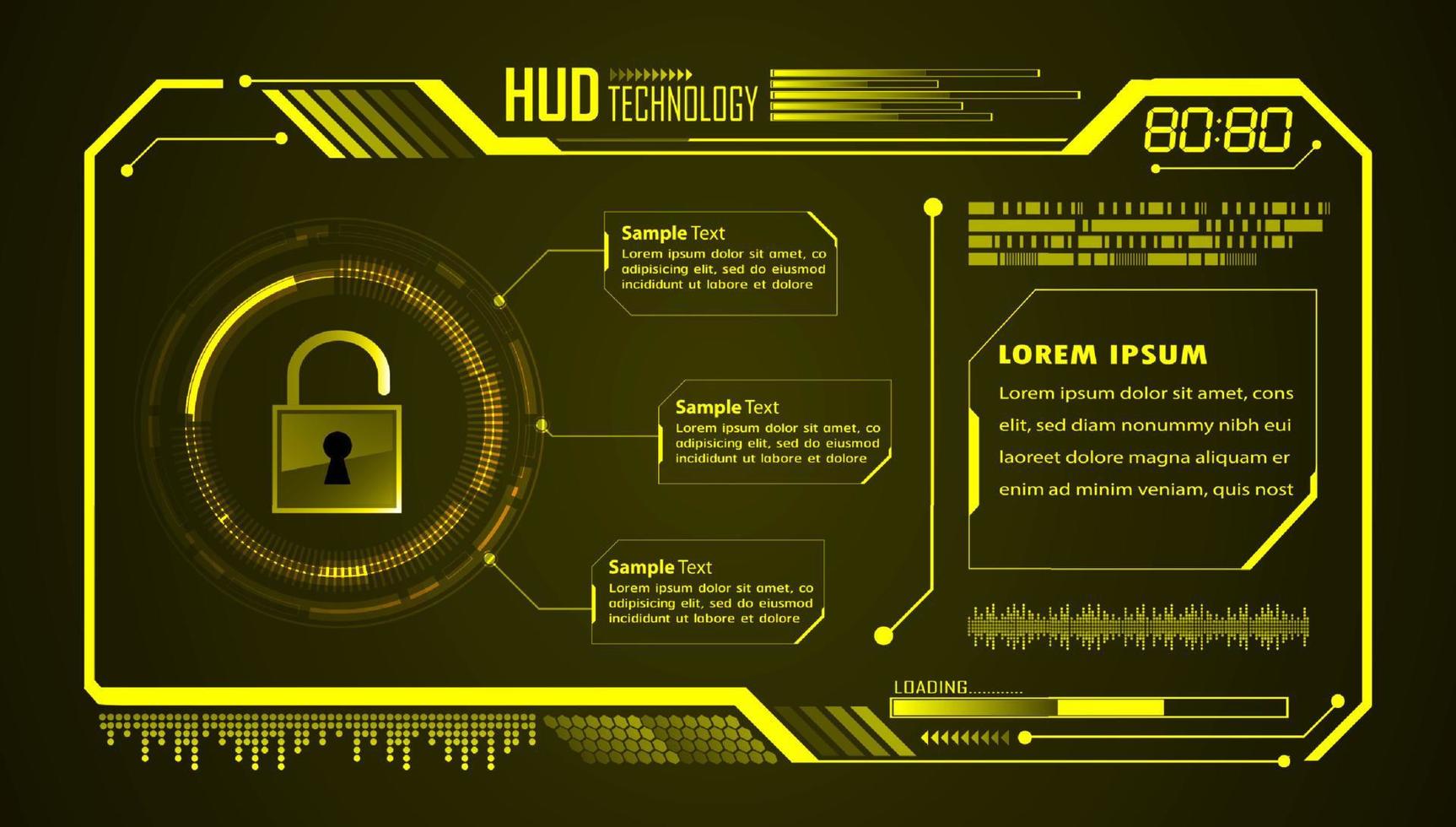 Modern HUD Technology Background vector