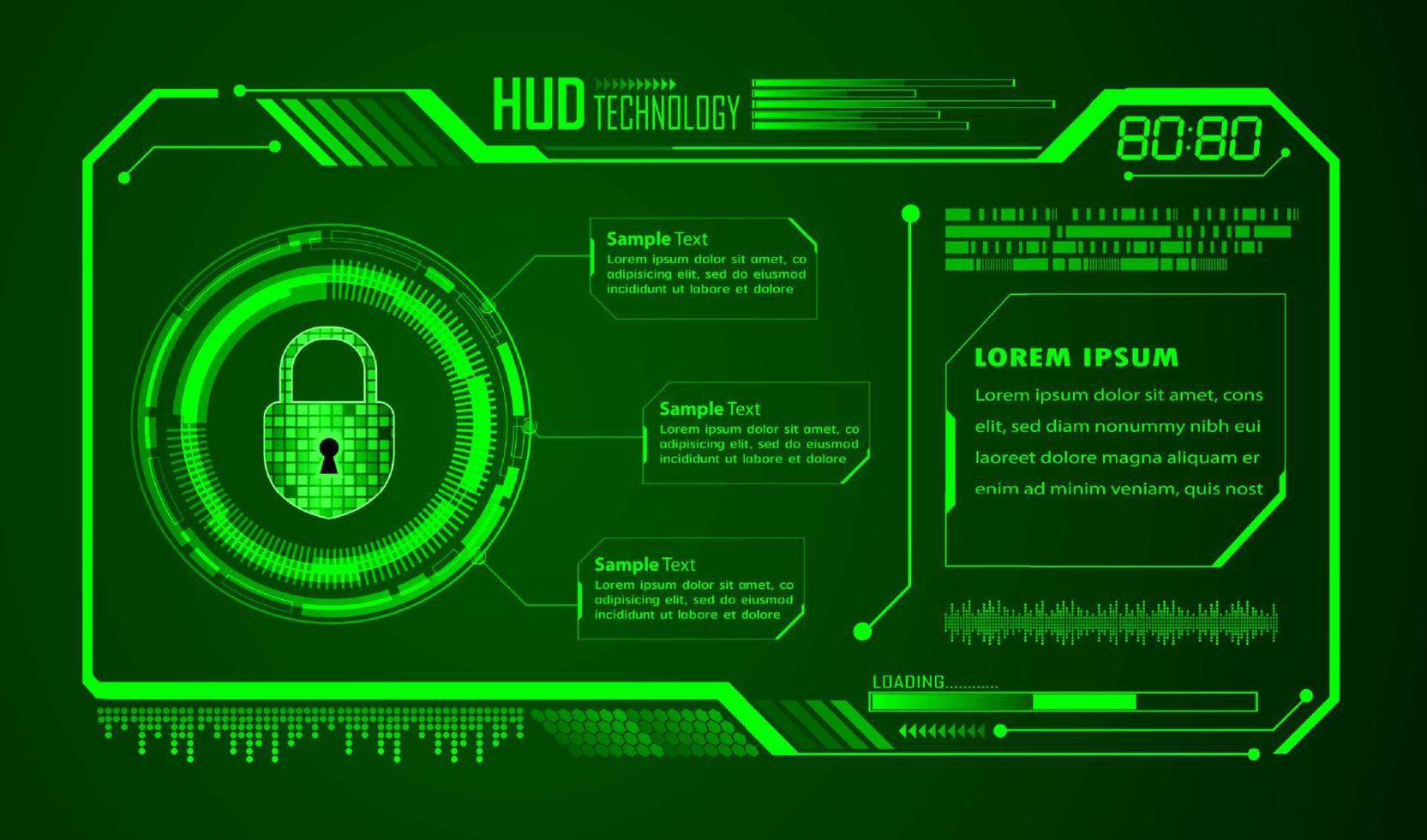 Modern HUD Technology Background vector