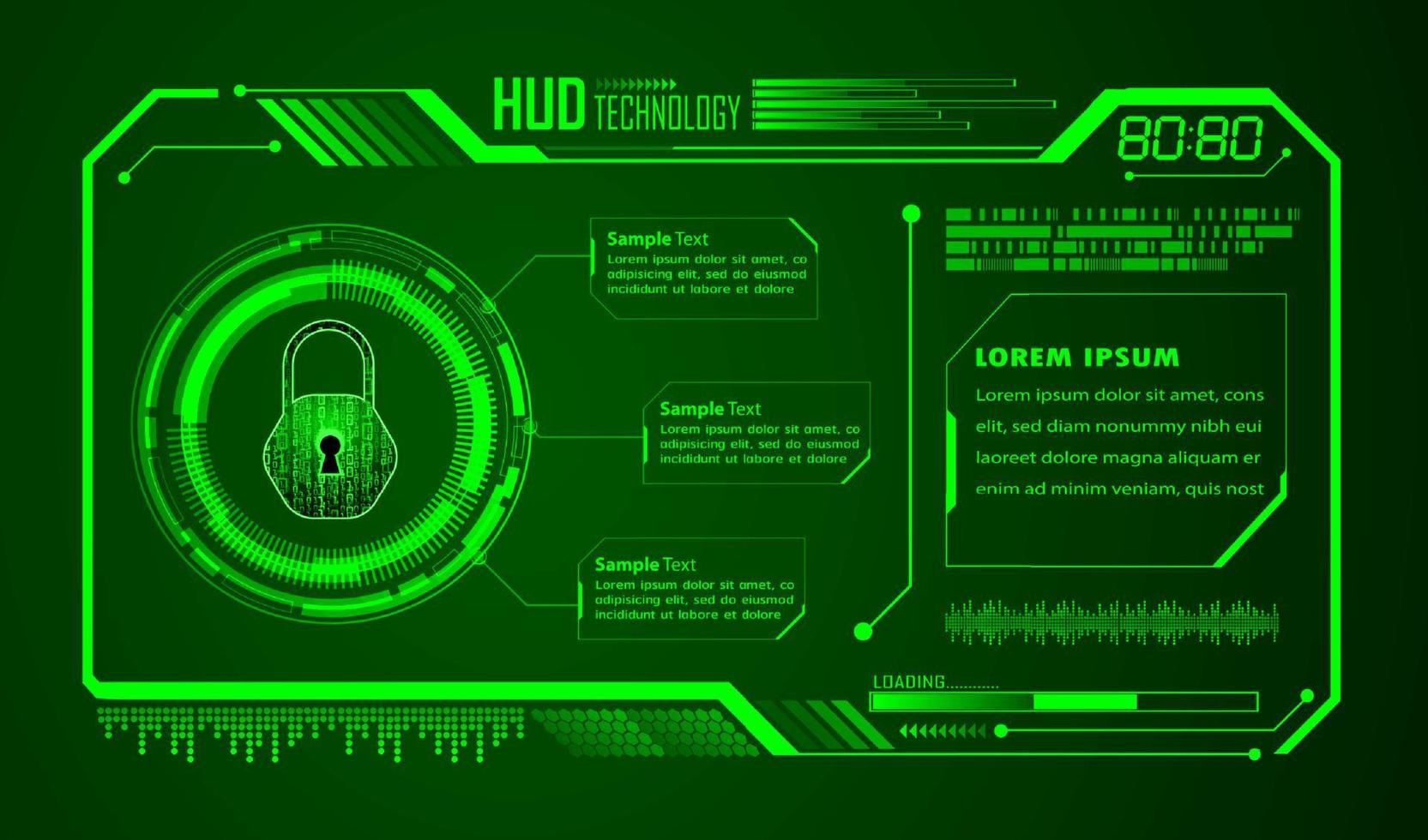 Modern HUD Technology Background vector