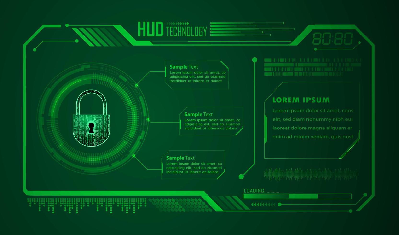 Modern HUD Technology Background vector